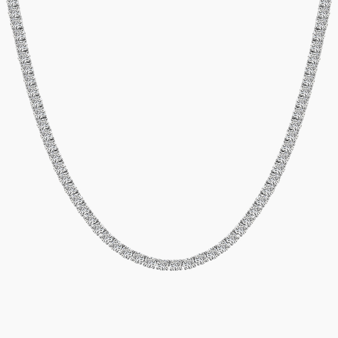 Classic Standard 4 Prong 12.00 CTW Diamond Tennis Necklace