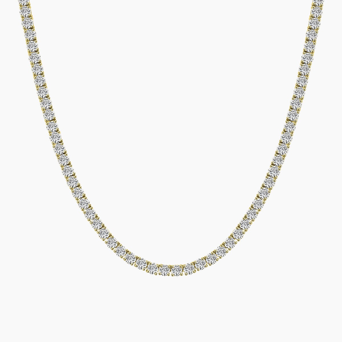 Classic Standard 4 Prong 12.00 CTW Diamond Tennis Necklace