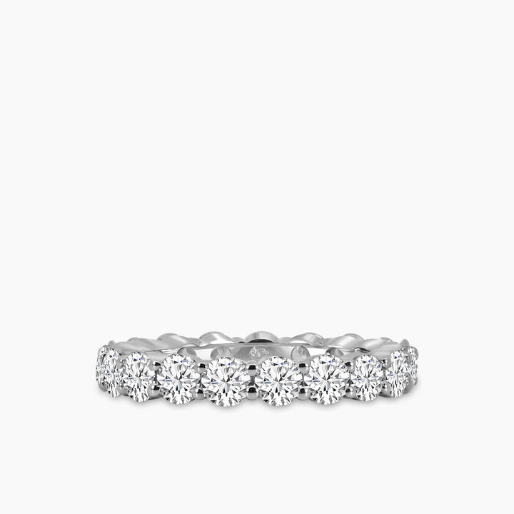 14K White 3.00 CTW Eternity Band IGL Digi Cert