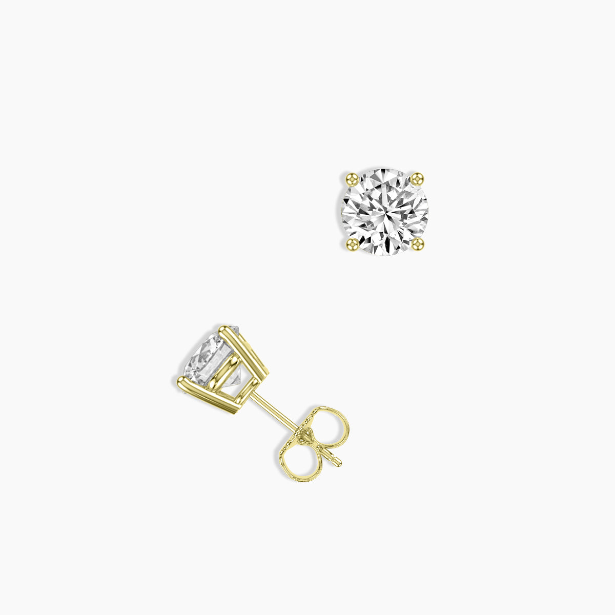 0.75 CTW Grown Diamond Stud Earrings in 14K Gold