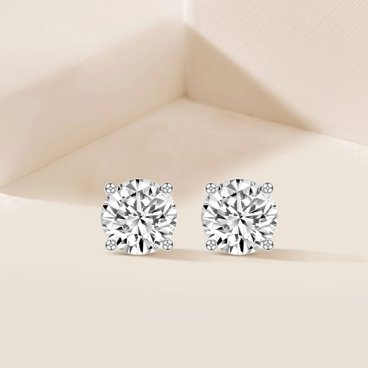 0.75 CTW Grown Diamond Stud Earrings in 14K Gold
