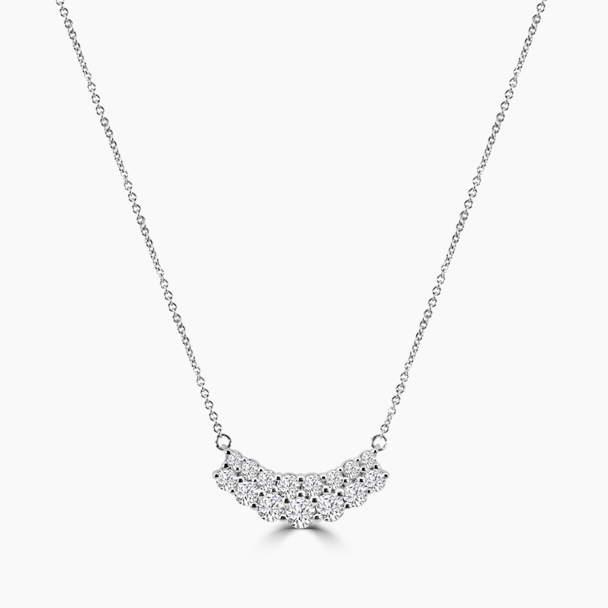 14K White 1.00 CTW Necklace With Chain