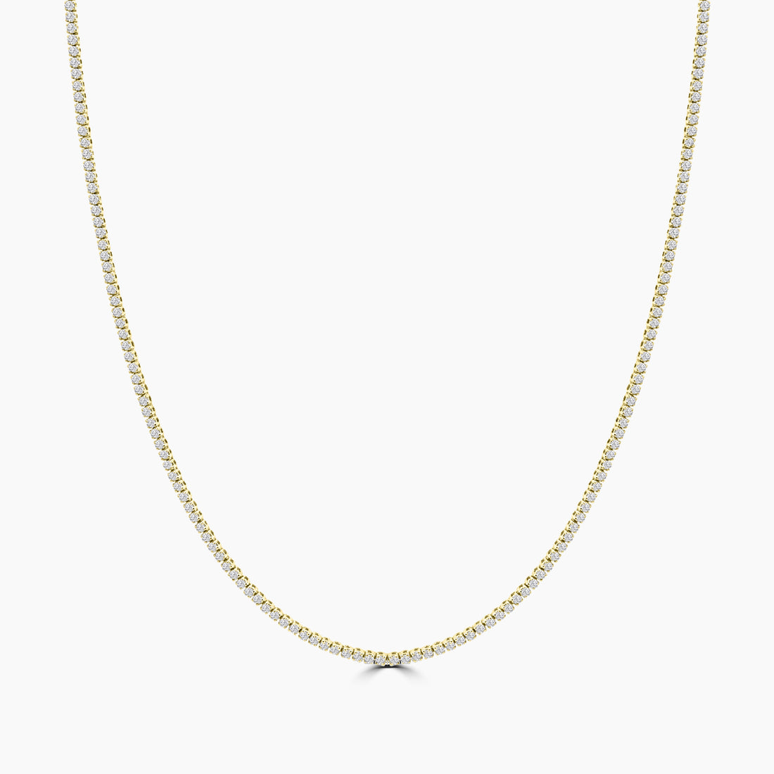 Classic Standard 4 Prong 12.00 CTW Diamond Tennis Necklace