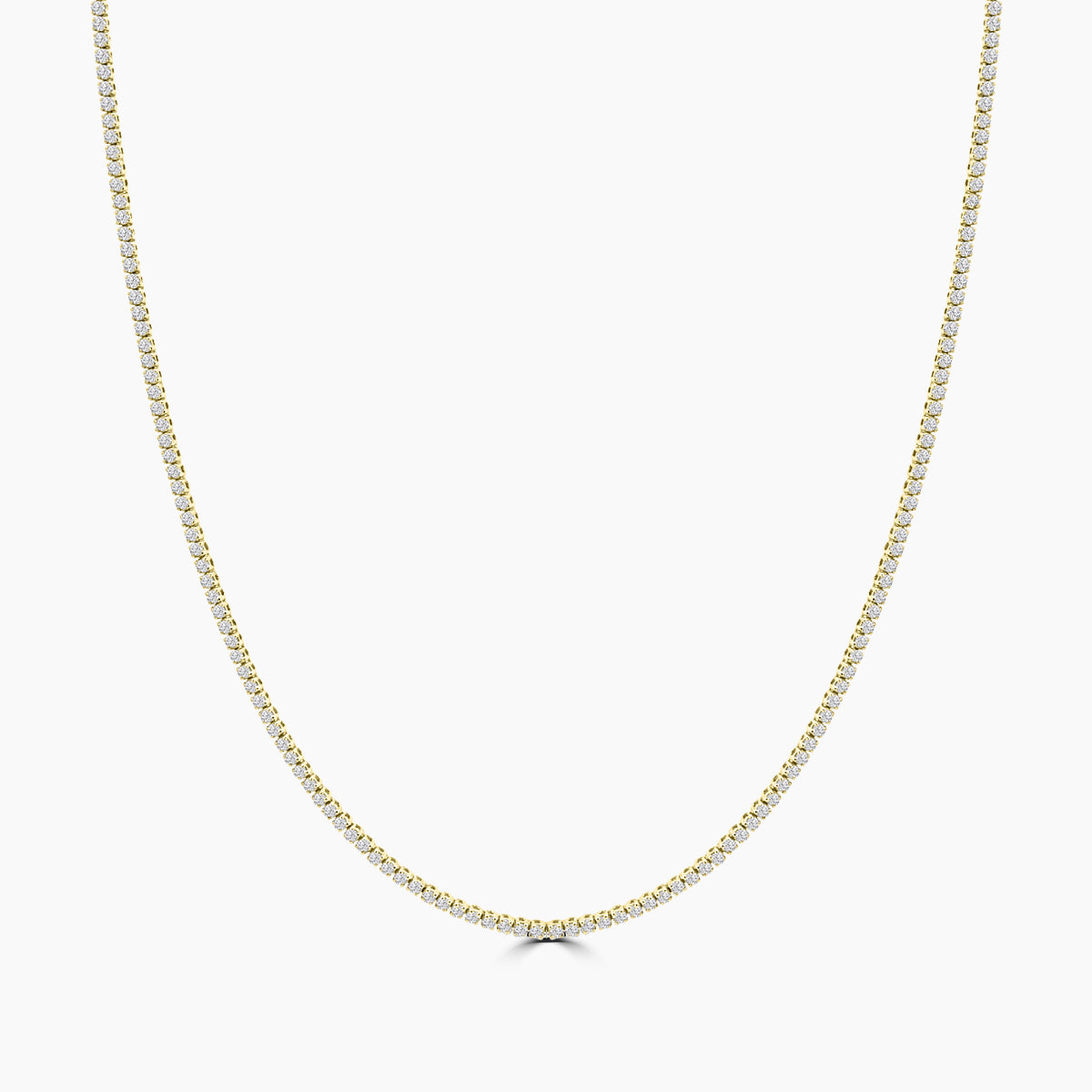 Classic Standard 4 Prong 5.00 CTW Straight Diamond Tennis Necklace