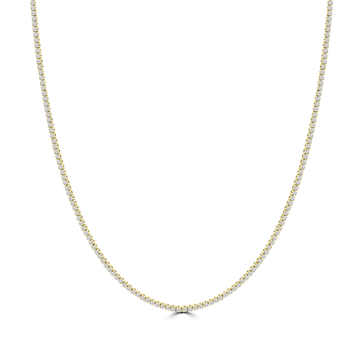 Classic Standard 4 Prong 5.00 CTW Straight Diamond Tennis Necklace
