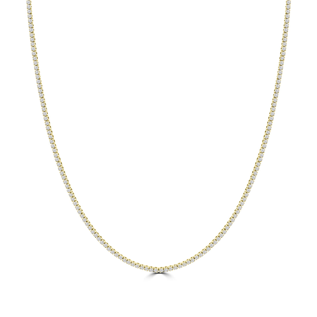 Classic Standard 4 Prong 5.00 CTW Straight Diamond Tennis Necklace