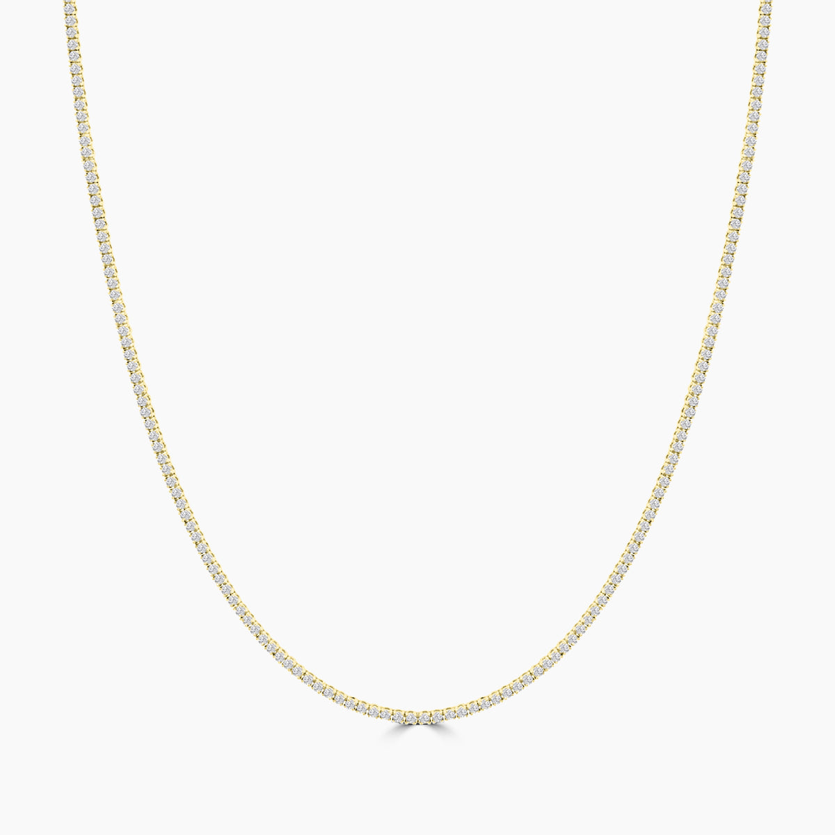 Classic Standard 4 Prong 12.00 CTW Diamond Tennis Necklace