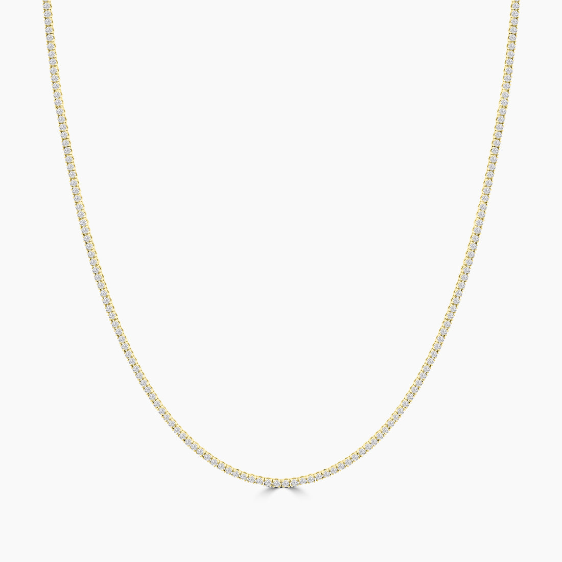Classic Standard 4 Prong 12.00 CTW Diamond Tennis Necklace