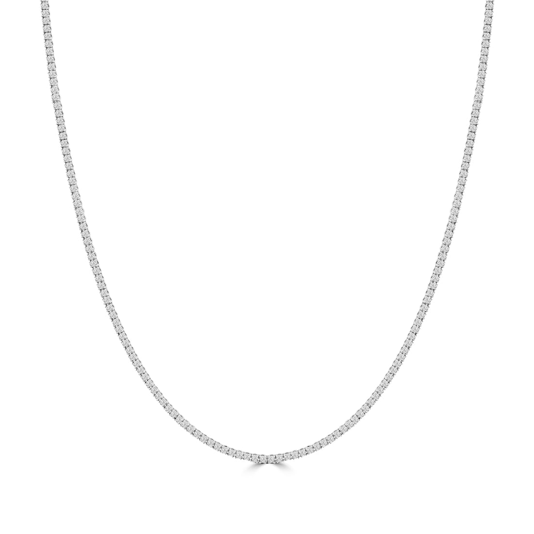 Classic Standard 4 Prong 12.00 CTW Diamond Tennis Necklace