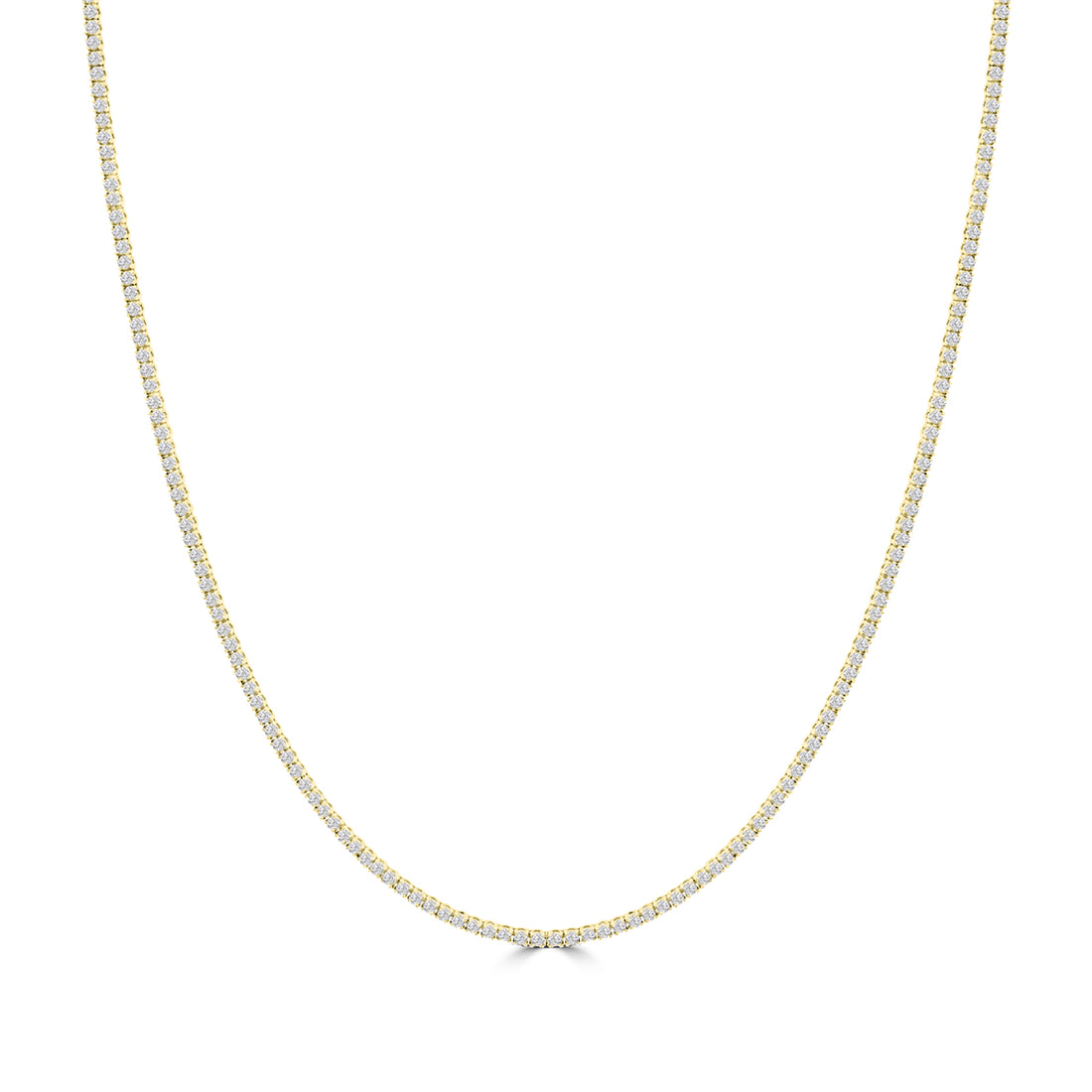 Classic Standard 4 Prong 5.00 CTW Straight Diamond Tennis Necklace