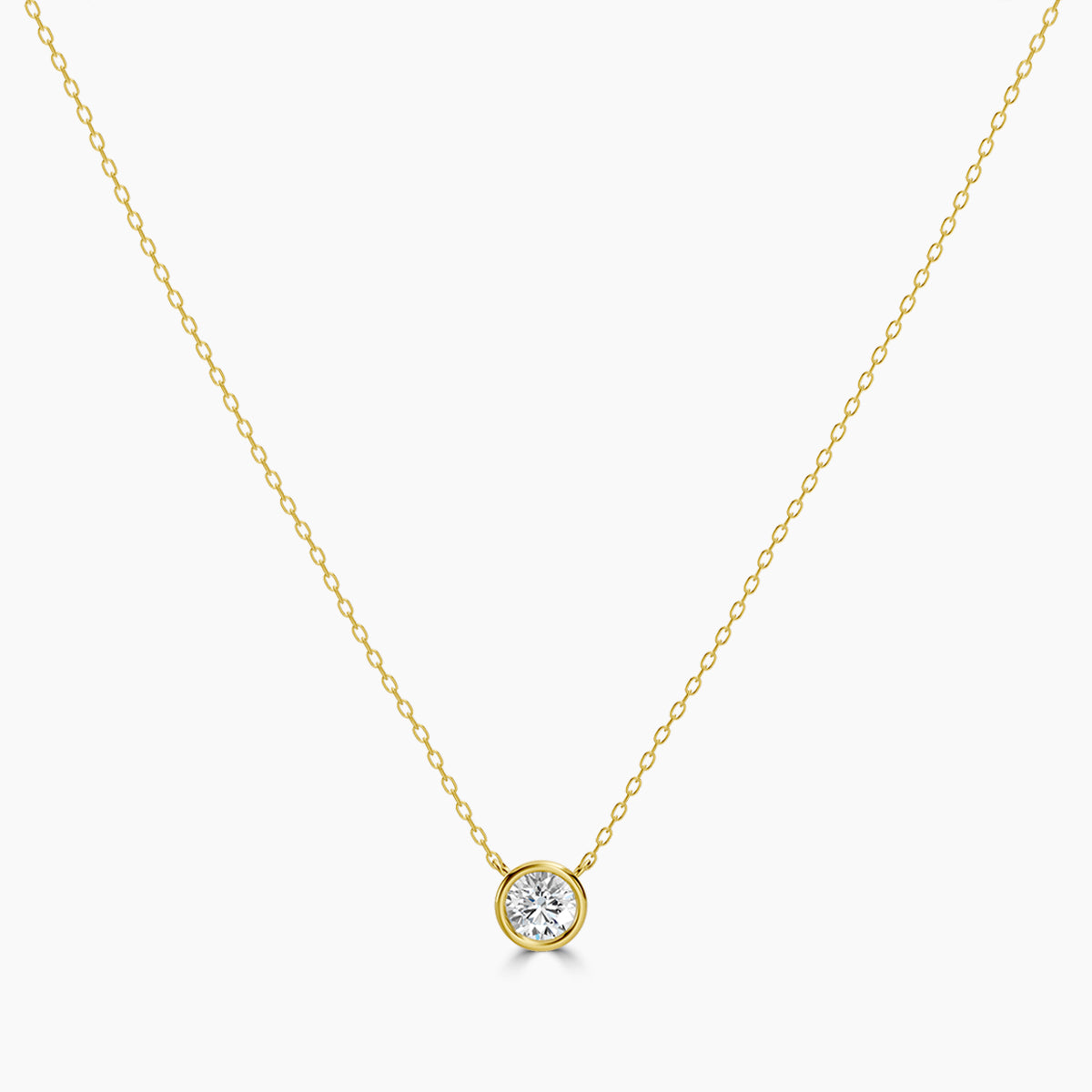 Classic 0.20 CTW Diamond Station Necklace With 1 Stone