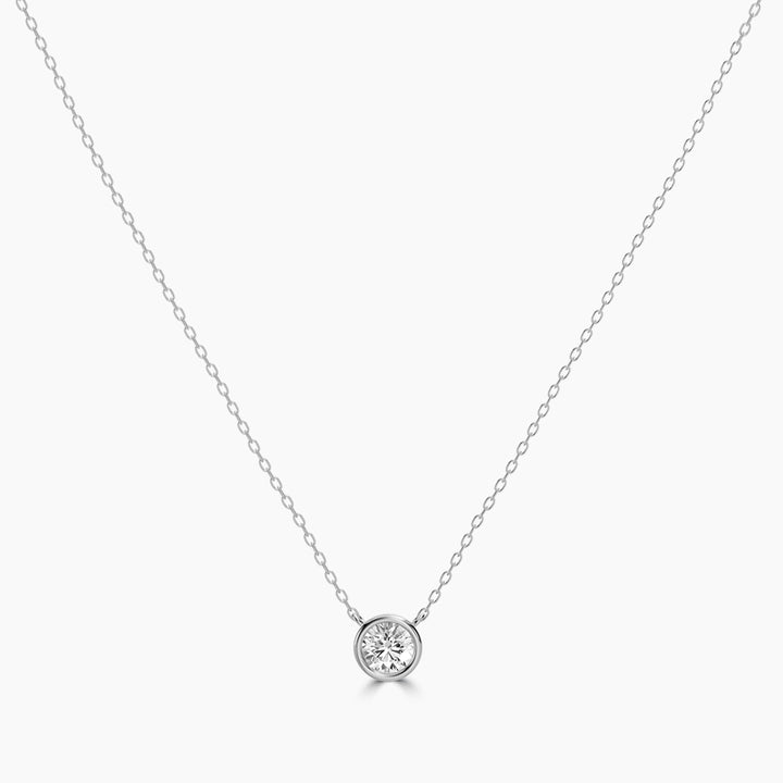 Classic 0.33 CTW Diamond Station Necklace With 1 Stone