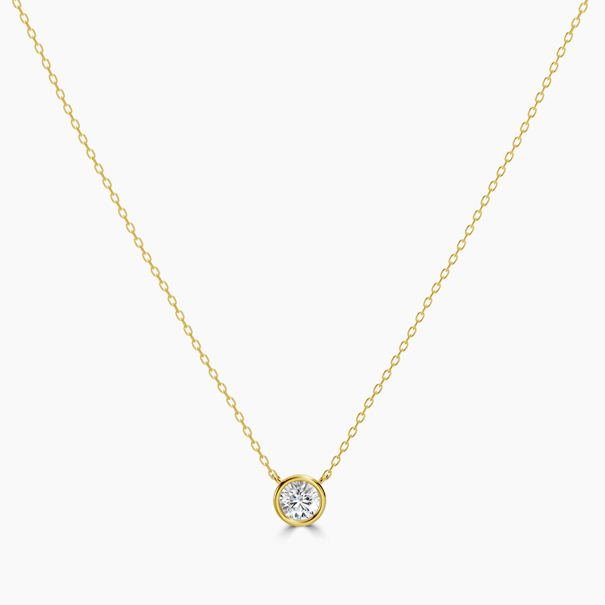 Classic 0.33 CTW Diamond Station Necklace With 1 Stone
