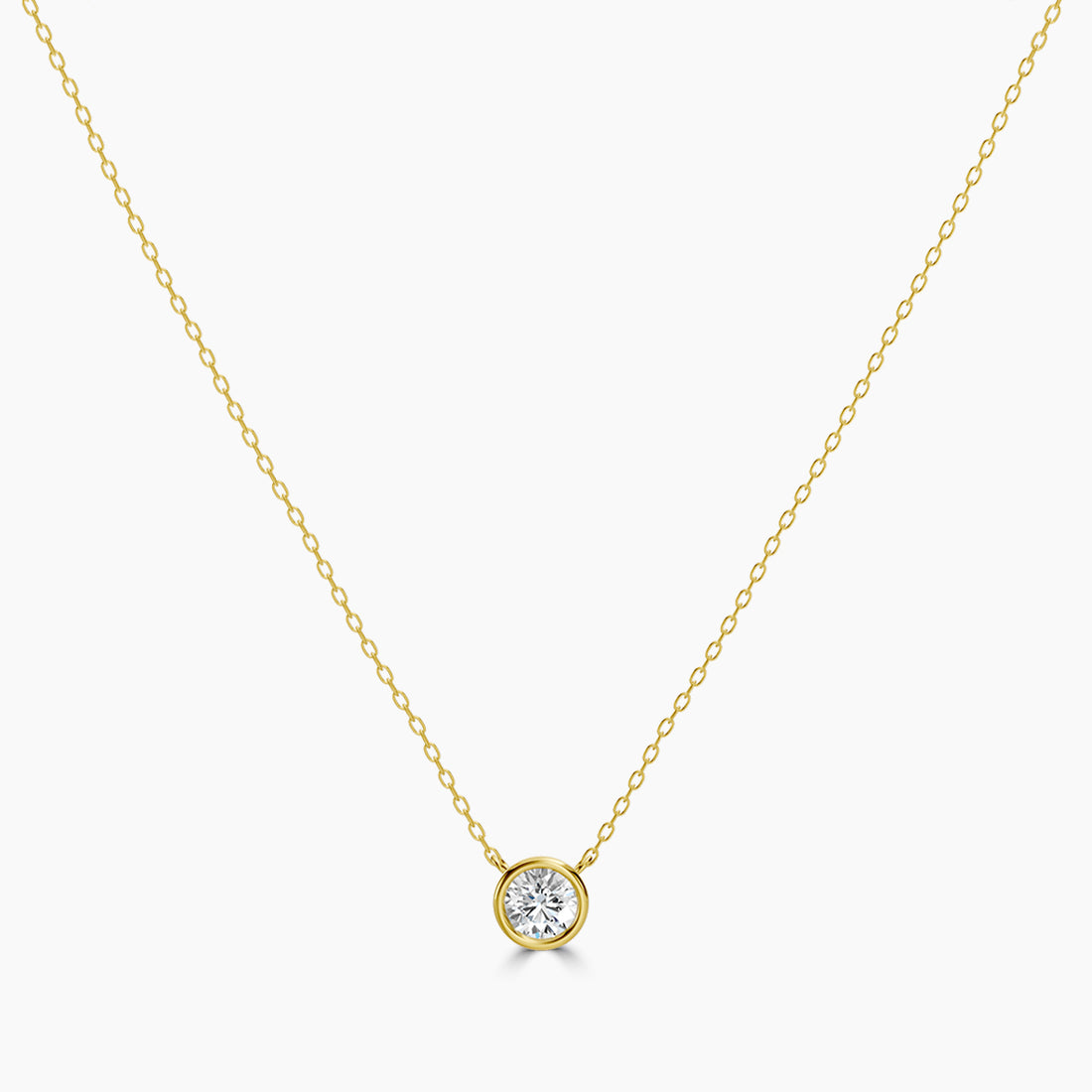 Classic 0.33 CTW Diamond Station Necklace With 1 Stone