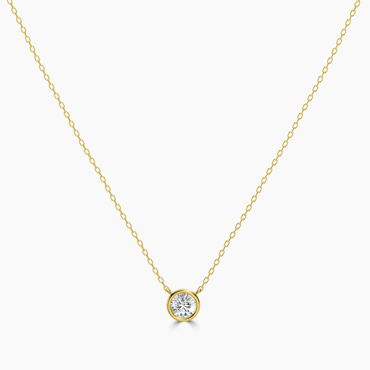 Classic 0.50 CTW Diamond Station Necklace With 1 Stone