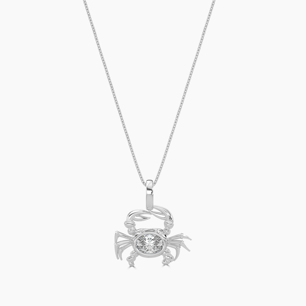 0.20 CTW Crab Pendant With Chain