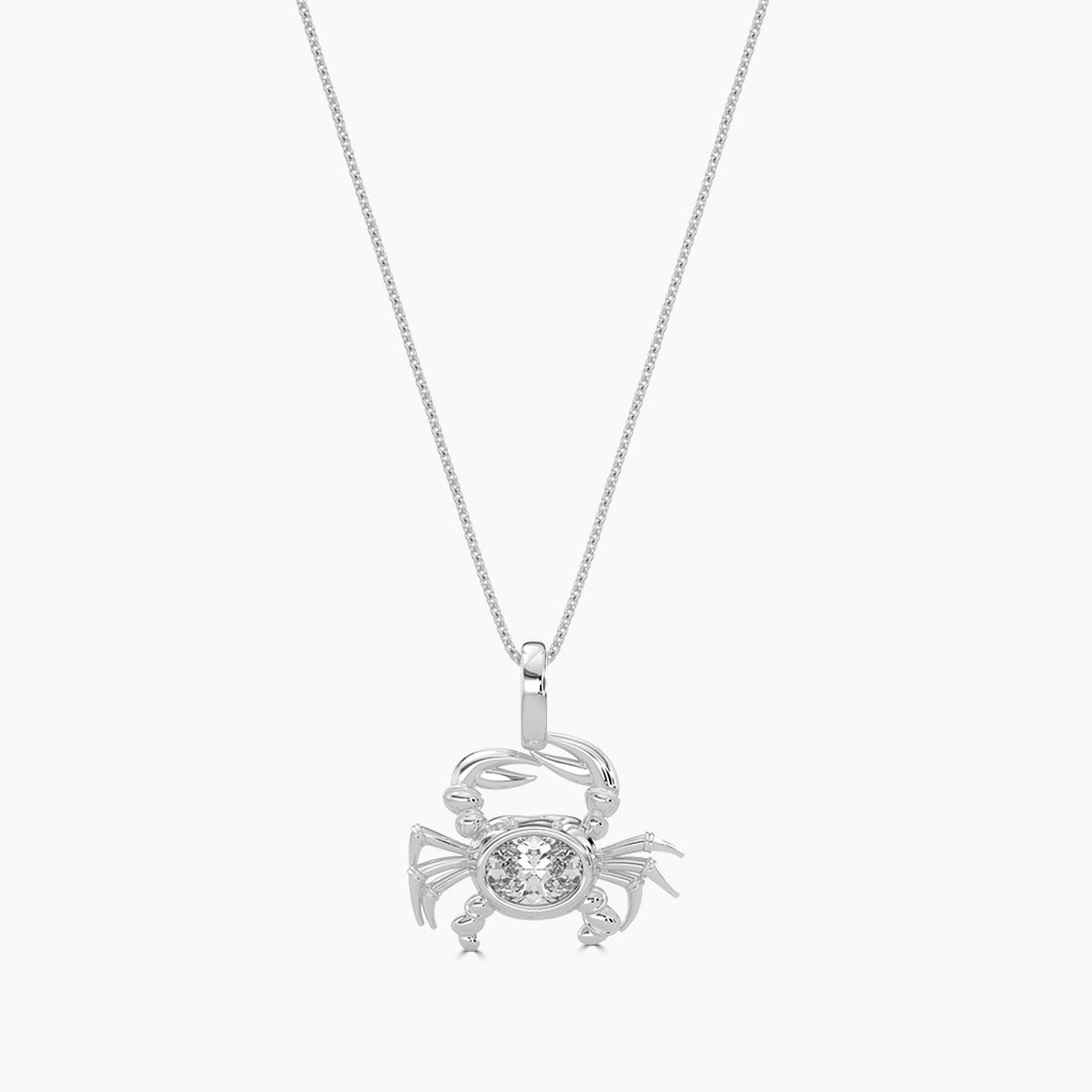 0.20 CTW Crab Pendant With Chain
