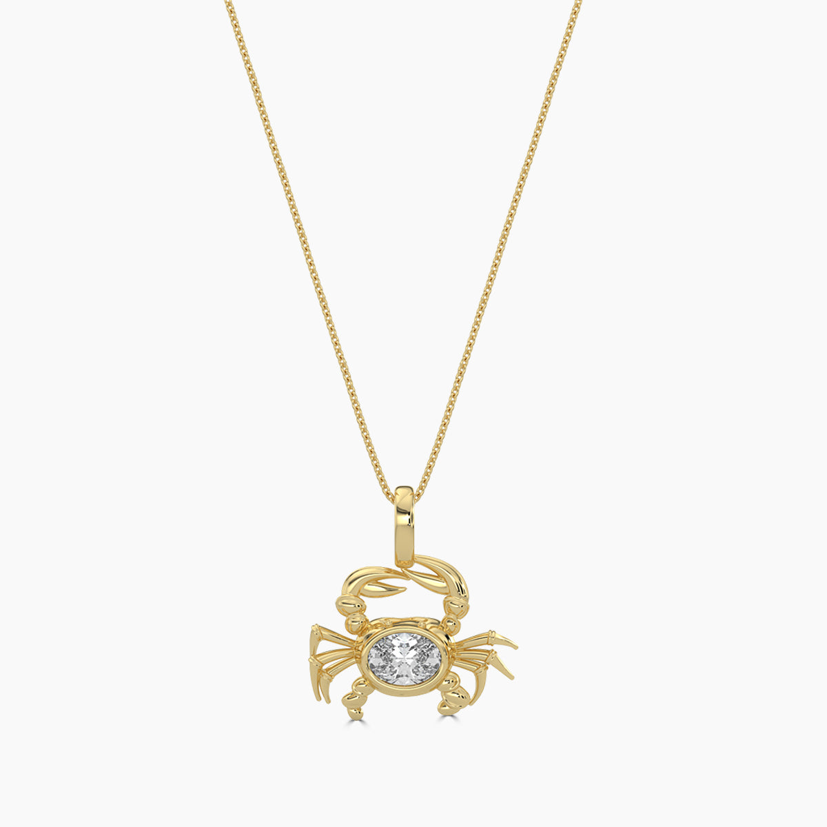 0.20 CTW Crab Pendant With Chain
