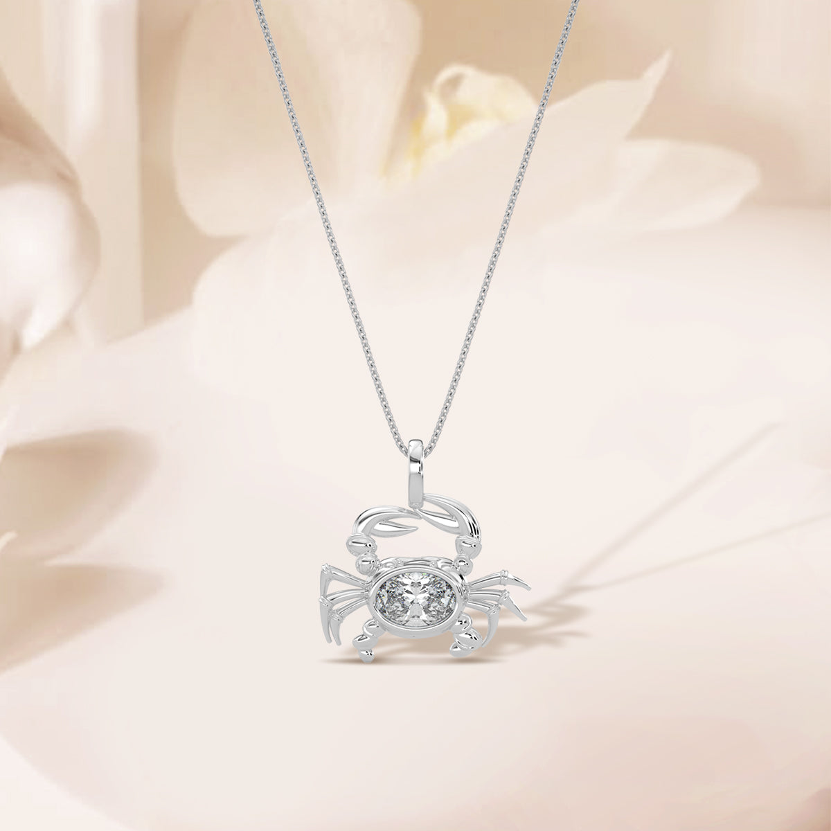 0.20 CTW Crab Pendant With Chain