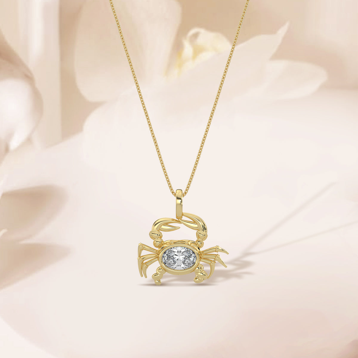 0.20 CTW Crab Pendant With Chain