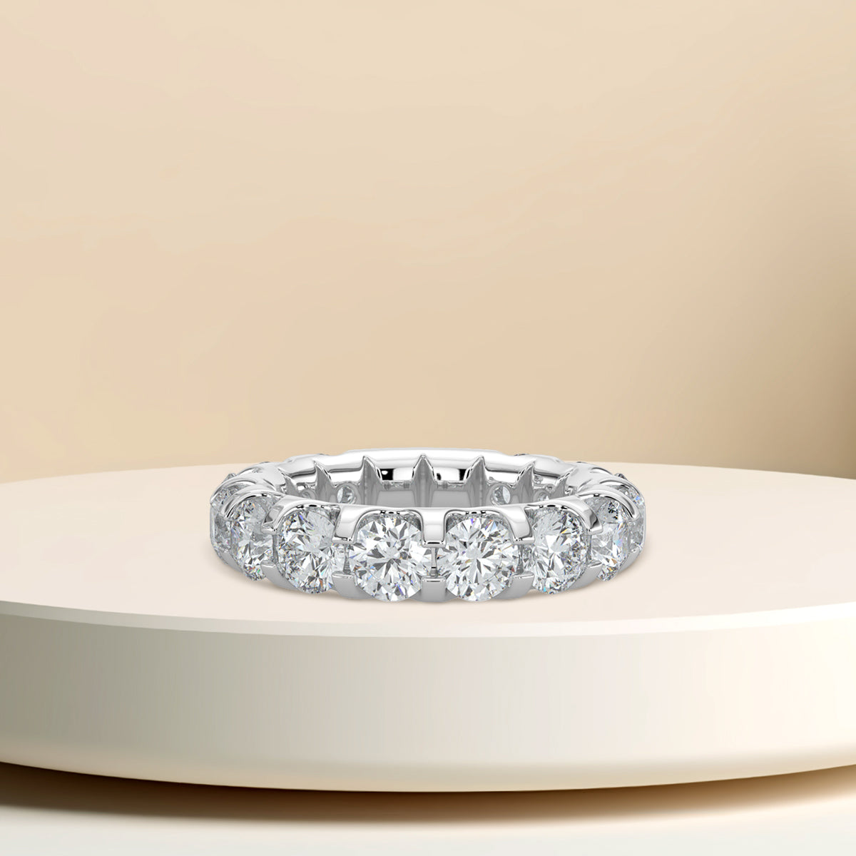 3.50 CTW Full Diamond Band In U-Prong Setting