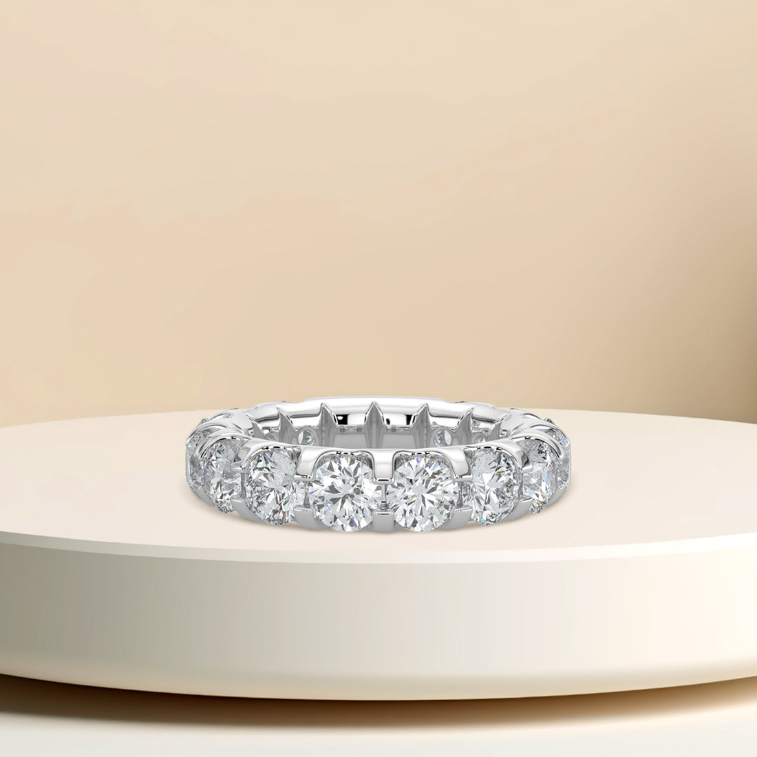 3.50 CTW Full Diamond Band In U-Prong Setting