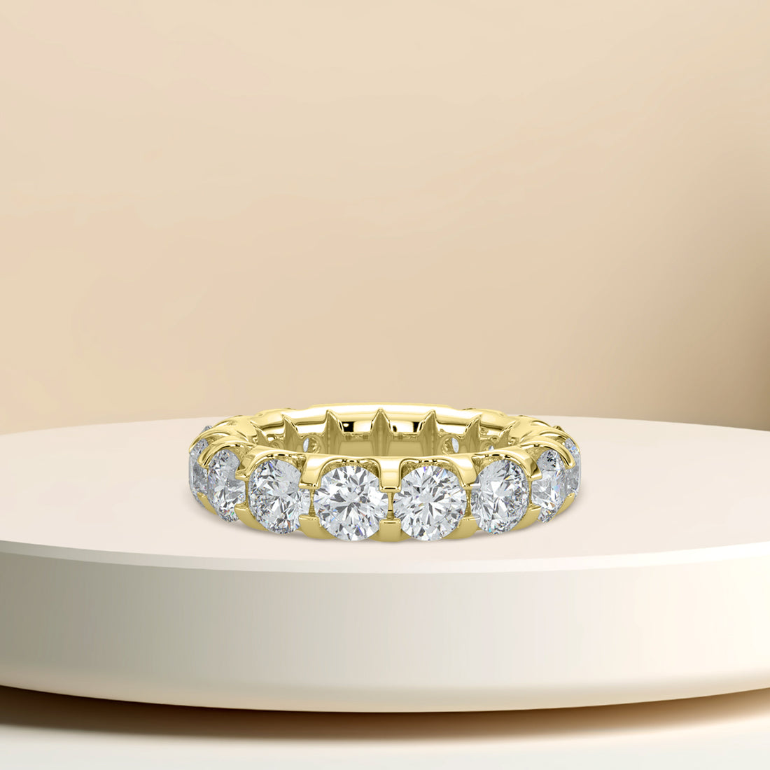 3.50 CTW Full Diamond Band In U-Prong Setting