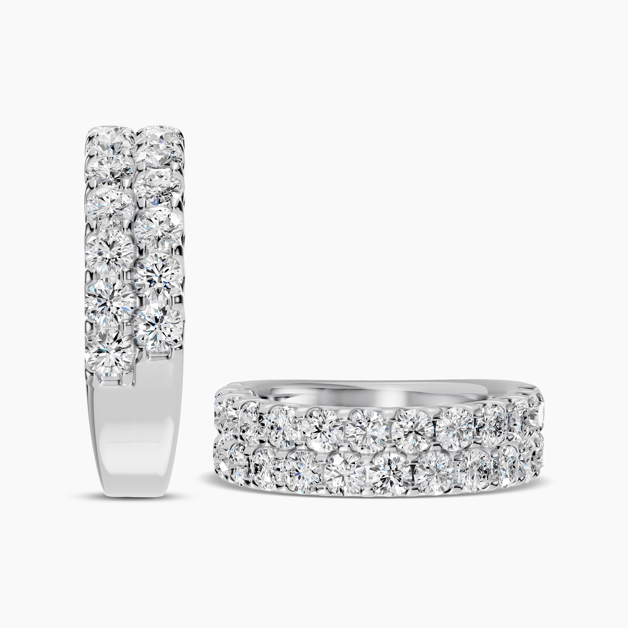 2.00 CTW Double Row Diamond Band In U-Prong Setting