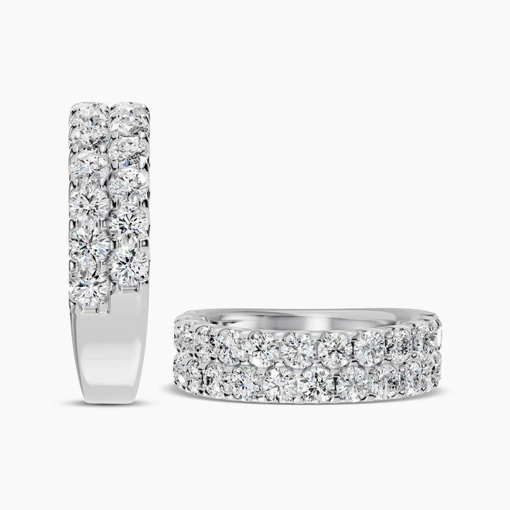 2.00 CTW Double Row Diamond Band In U-Prong Setting