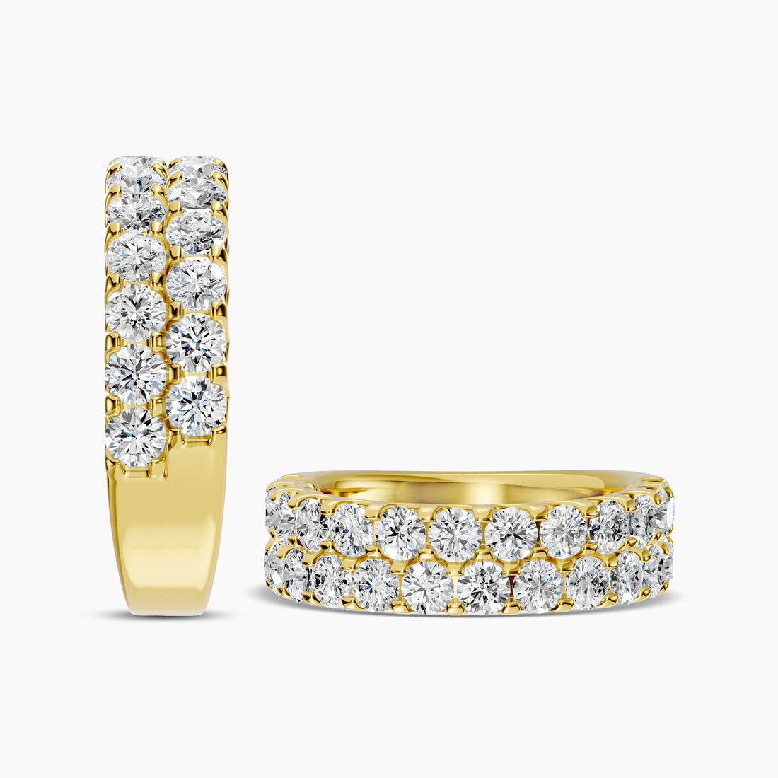 2.00 CTW Double Row Diamond Band In U-Prong Setting