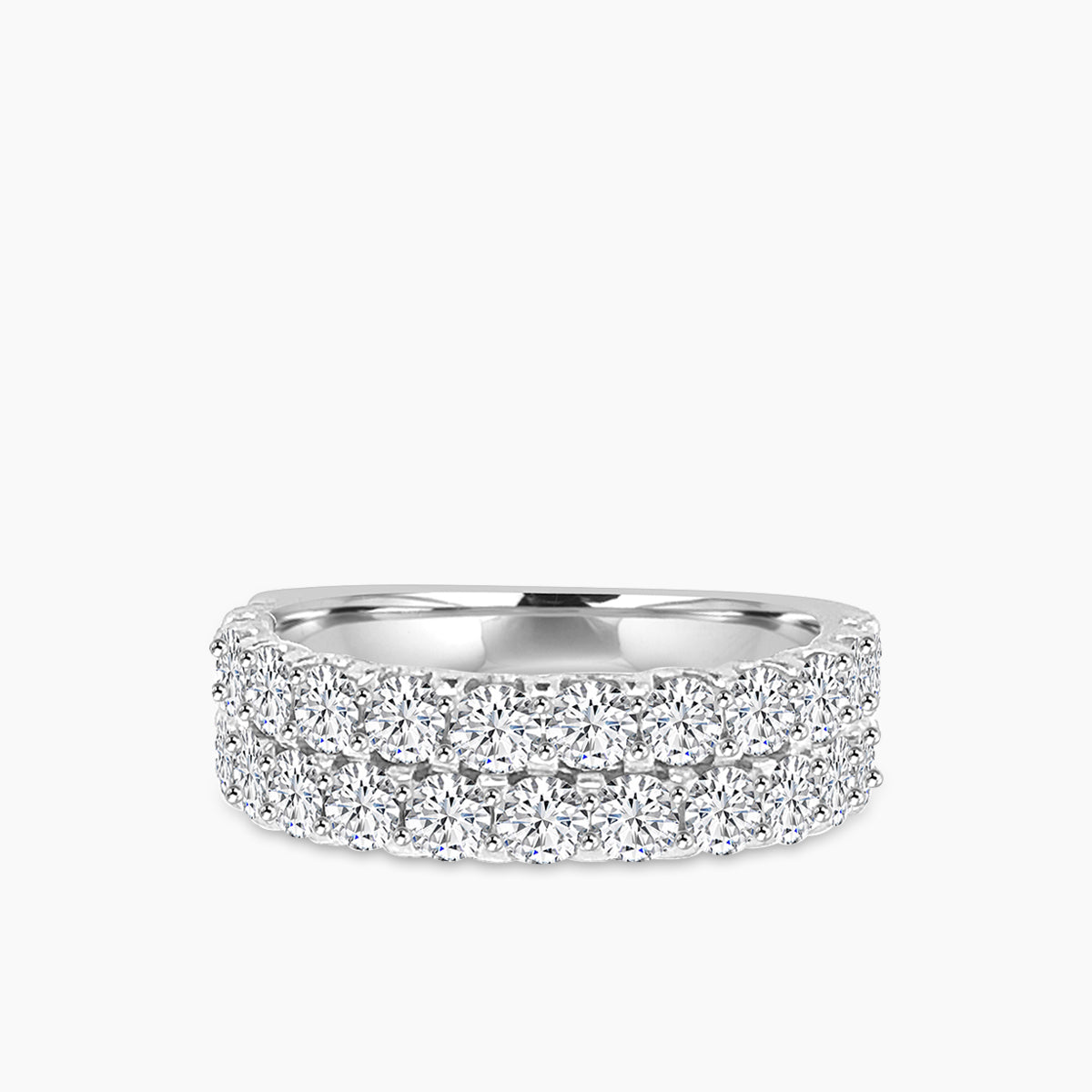 2.00 CTW Double Row Diamond Band In U-Prong Setting