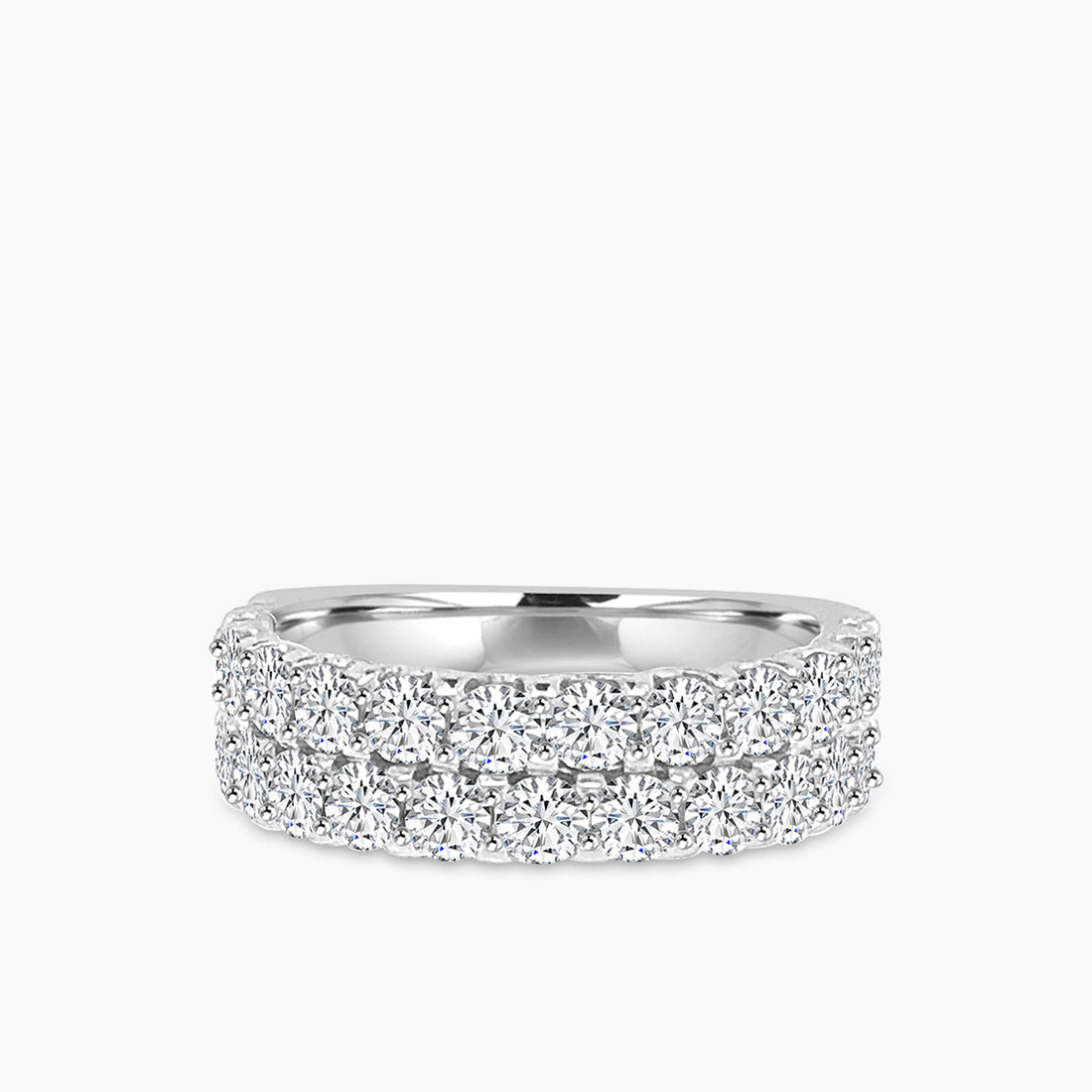 2.00 CTW Double Row Diamond Band In U-Prong Setting