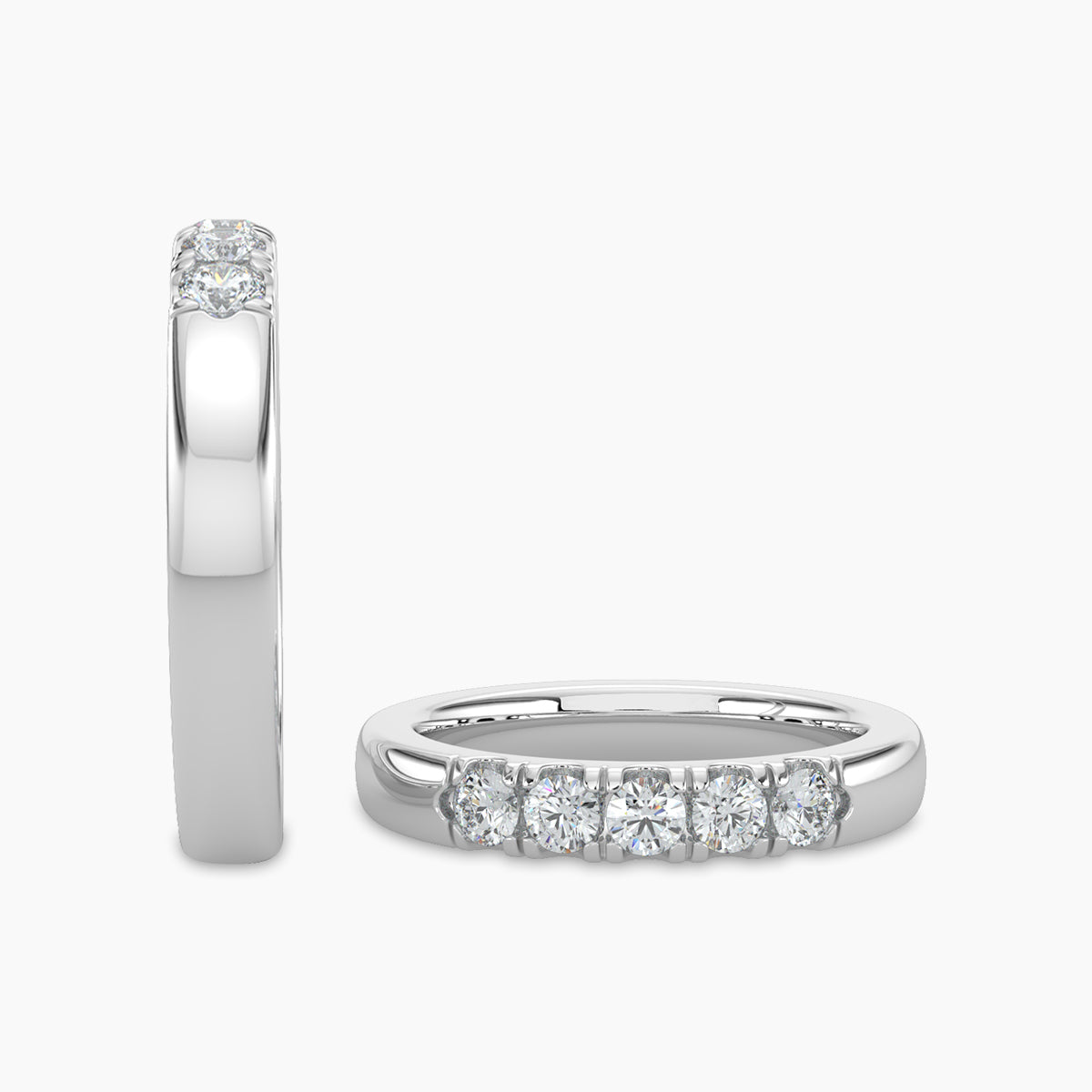 1.00 CTW Five Stone Diamond Band In U-Prong Setting