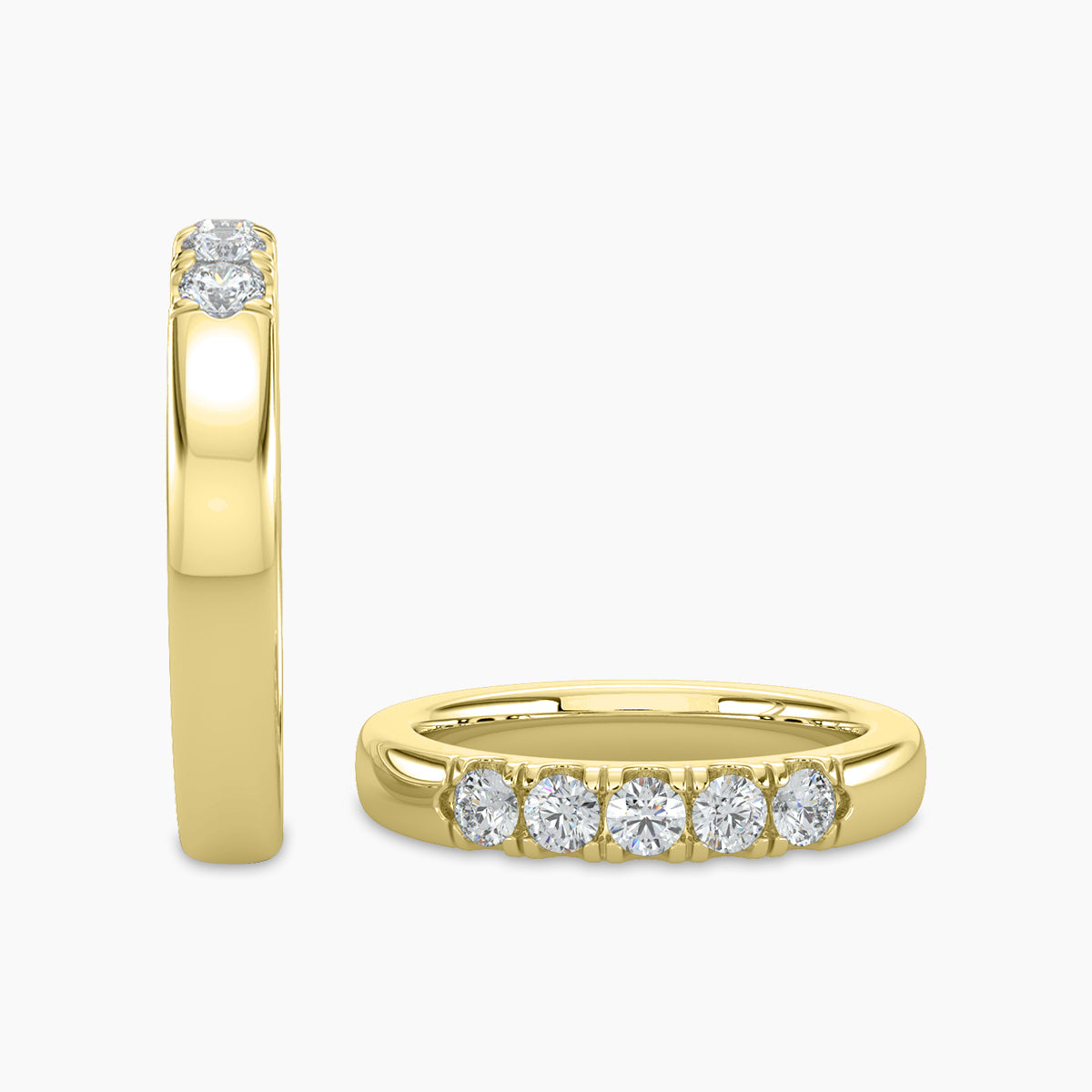 1.00 CTW Five Stone Diamond Band In U-Prong Setting