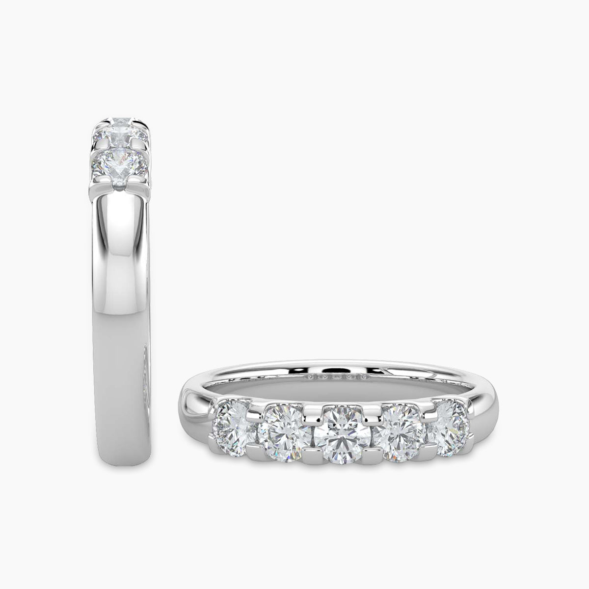 0.75 CTW Five Stone Diamond Band In U-Prong Setting