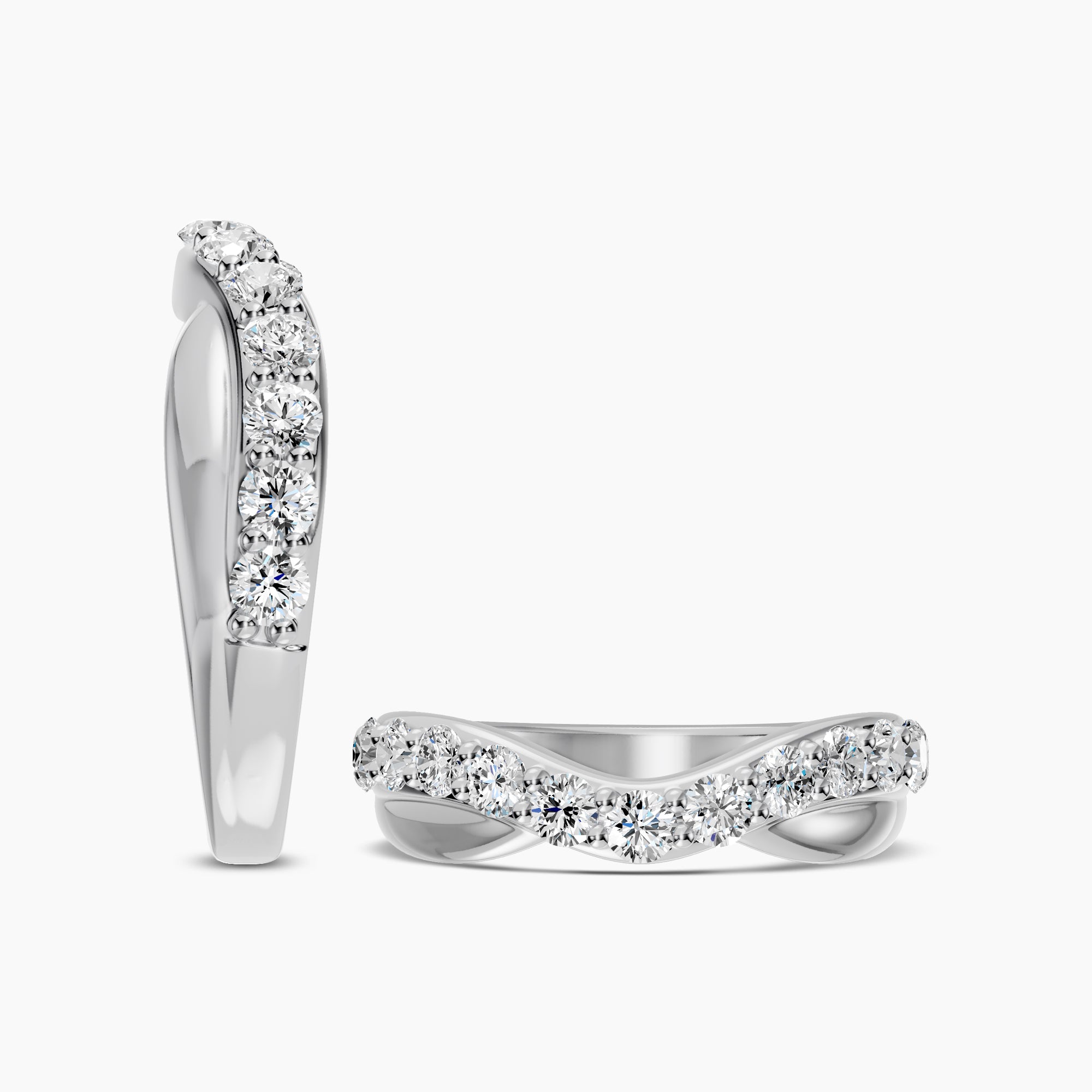 1.00 CTW Contour Shadow Diamond Band