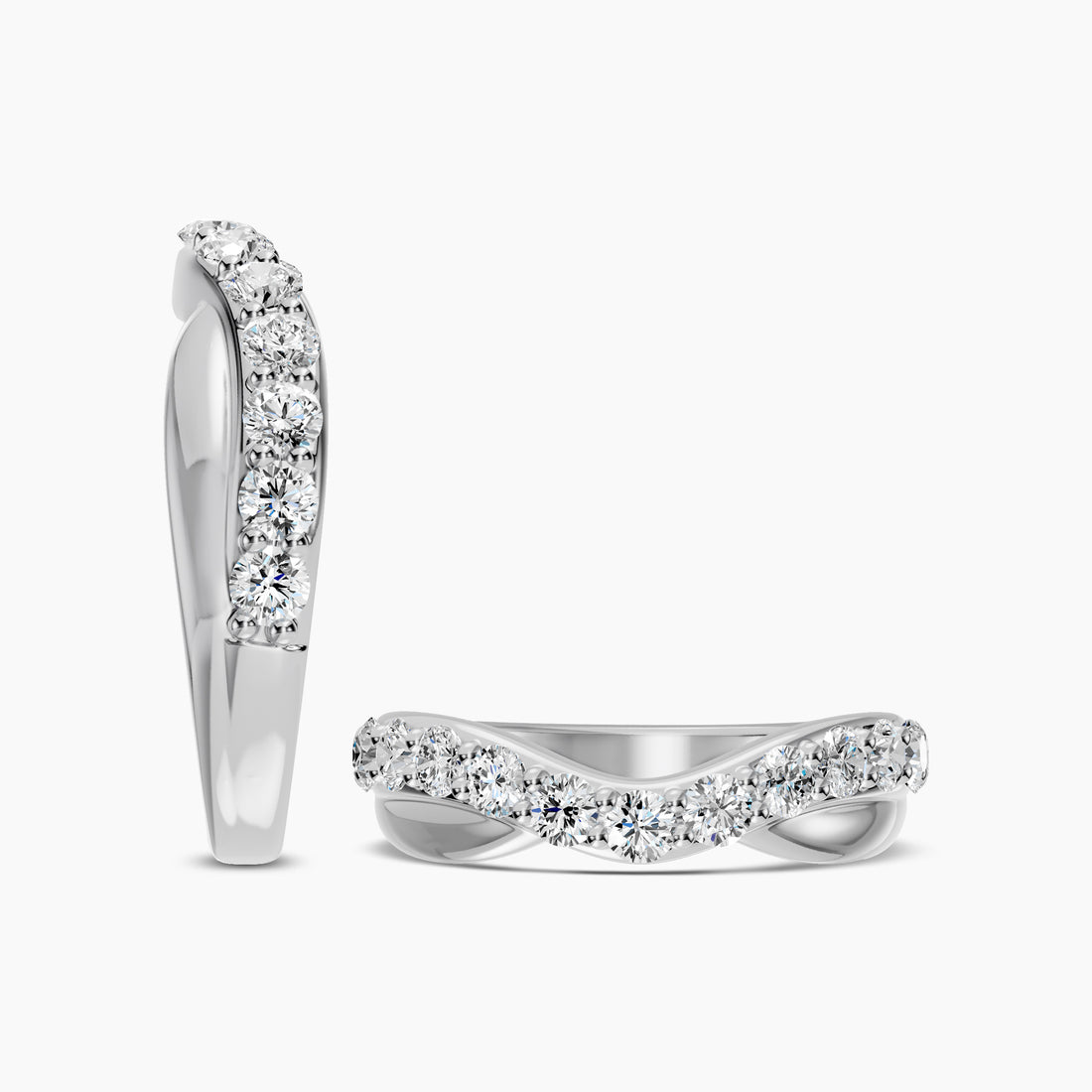 1.00 CTW Contour Shadow Diamond Band