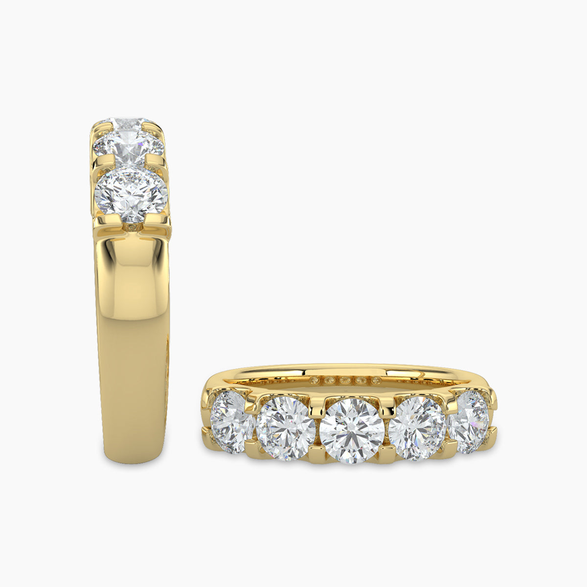 1.50 CTW Five Stone Diamond Band In U-Prong Setting