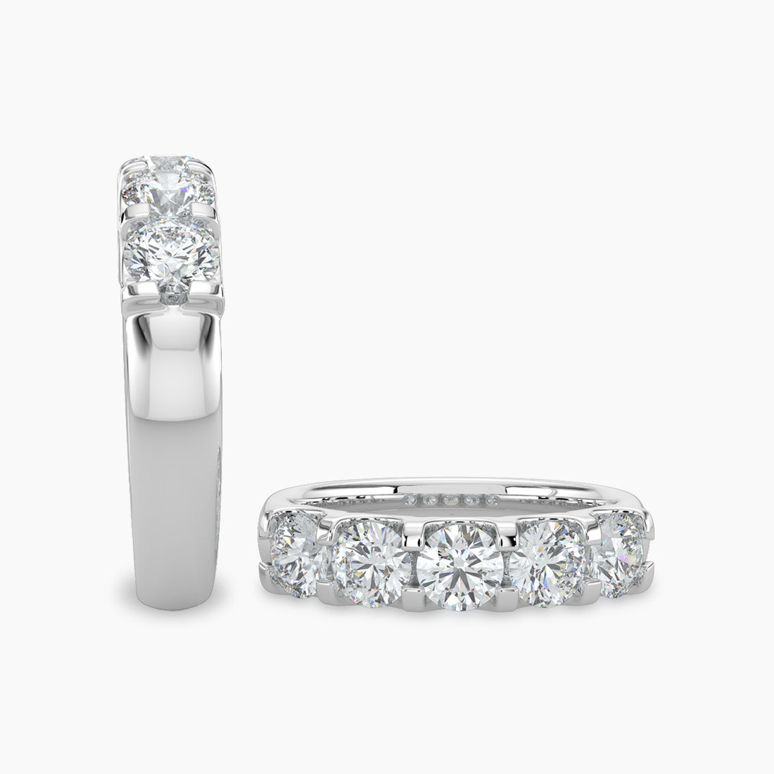1.50 CTW Five Stone Diamond Band In U-Prong Setting