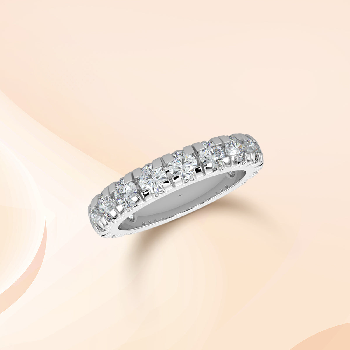 2.00 CTW Full Diamond Band In French Pave Setting