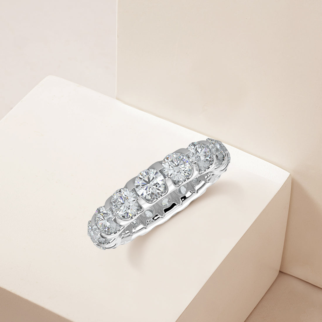 2.25 CTW Full Diamond Band In U-Prong Setting