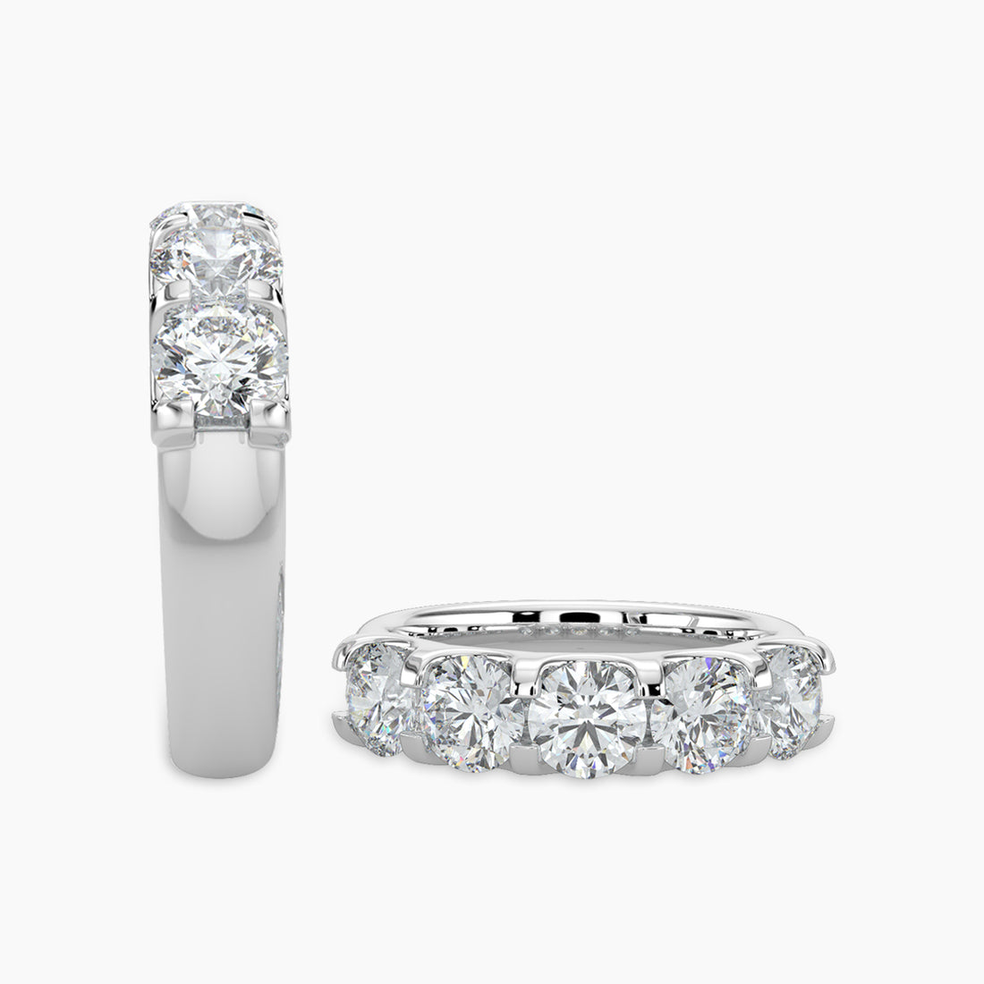 2.00 CTW Five Stone Diamond Band In U-Prong Setting