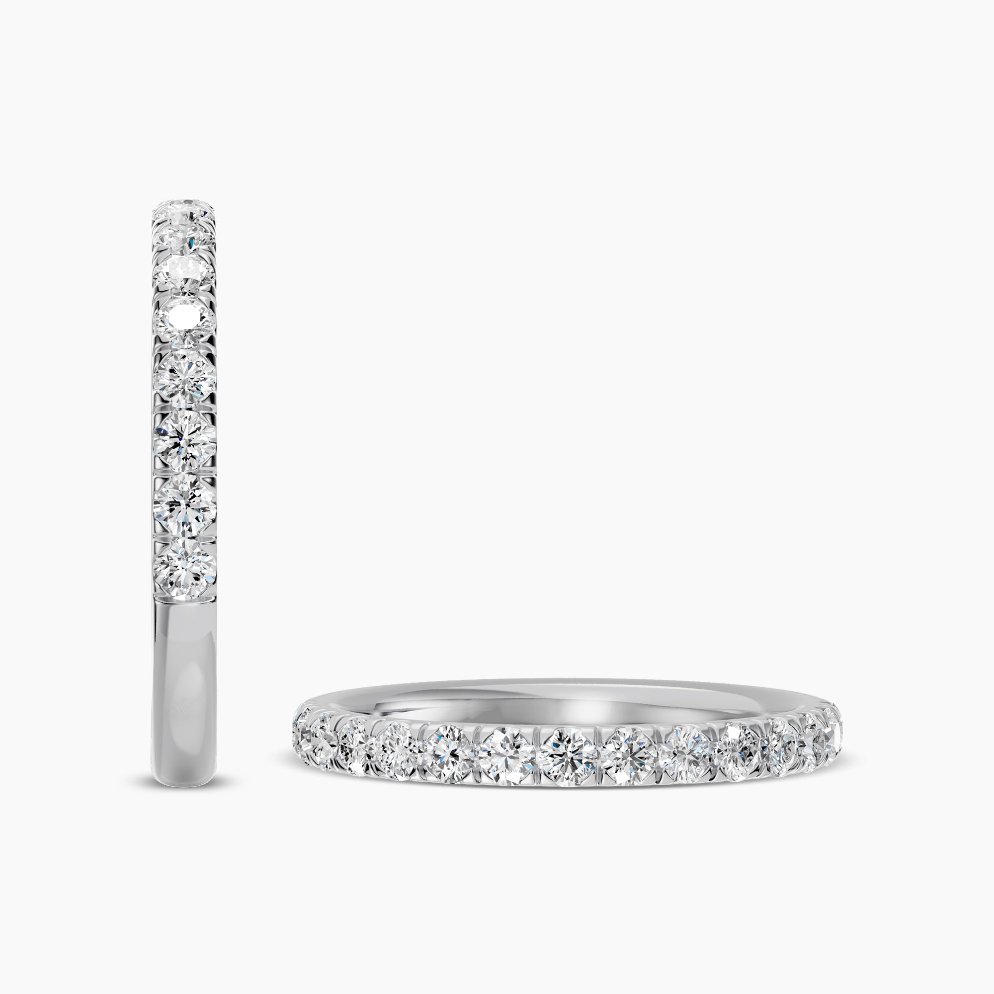 14K White 0.50 CTW Diamond Band In Scallop Setting