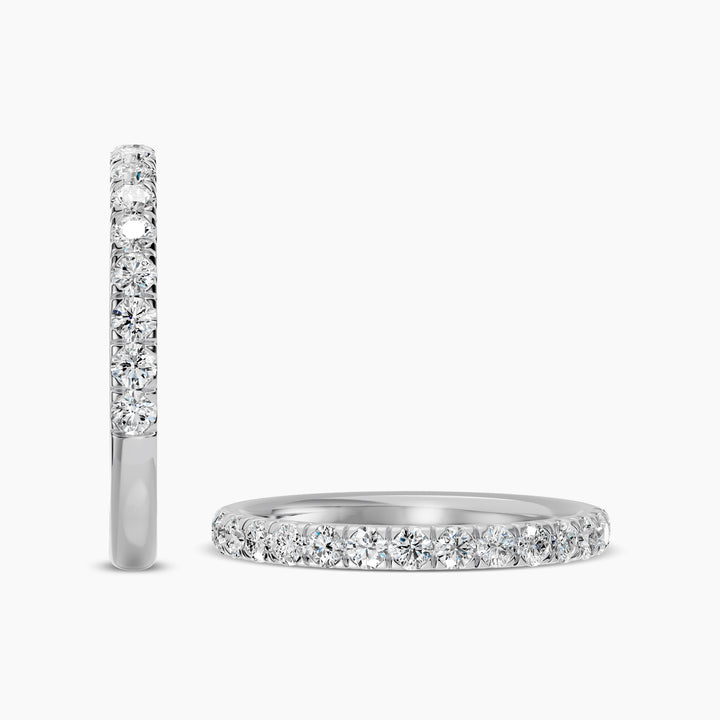 14K White 0.50 CTW Diamond Band In Scallop Setting