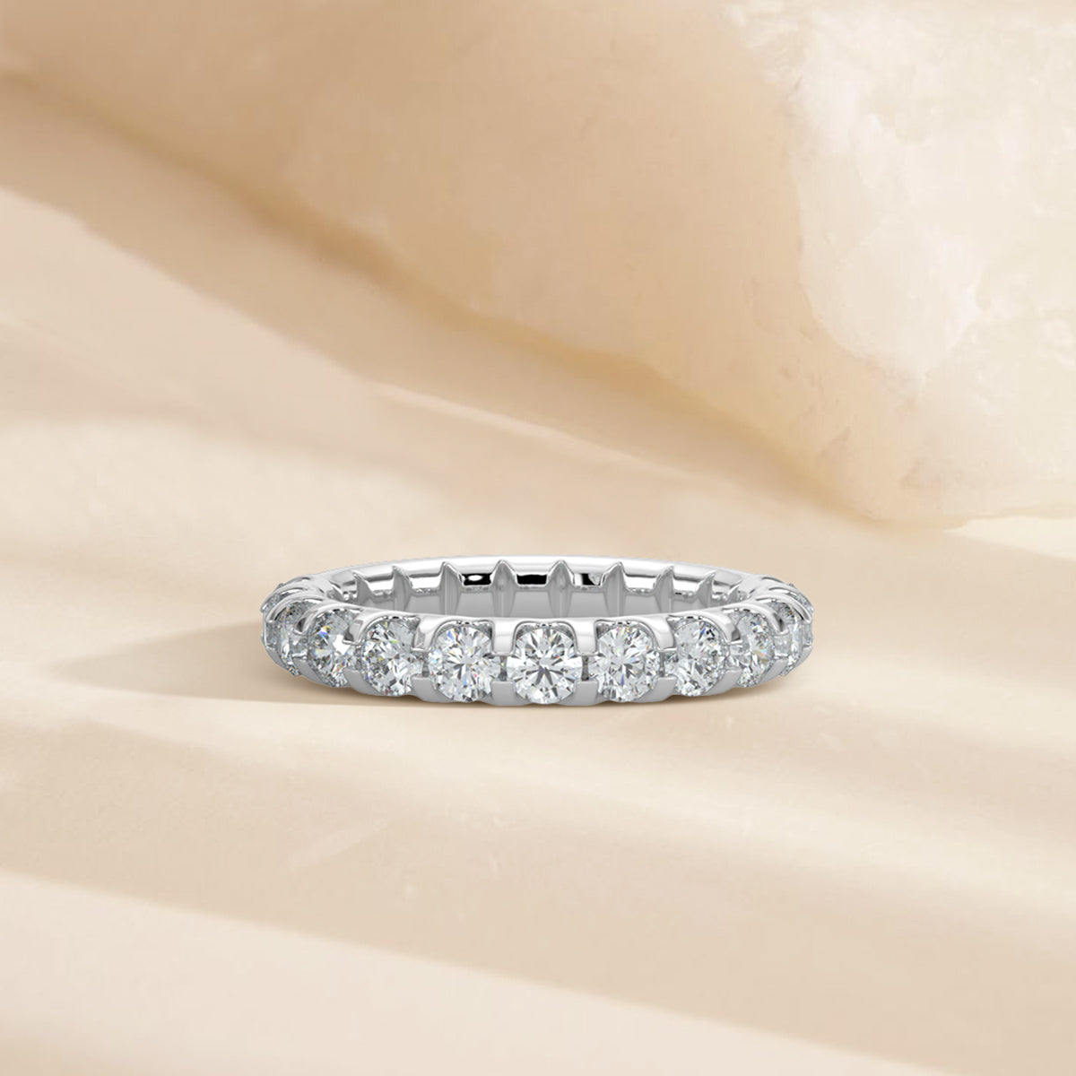 1.00 CTW Halfway Diamond Band In U-Prong Setting