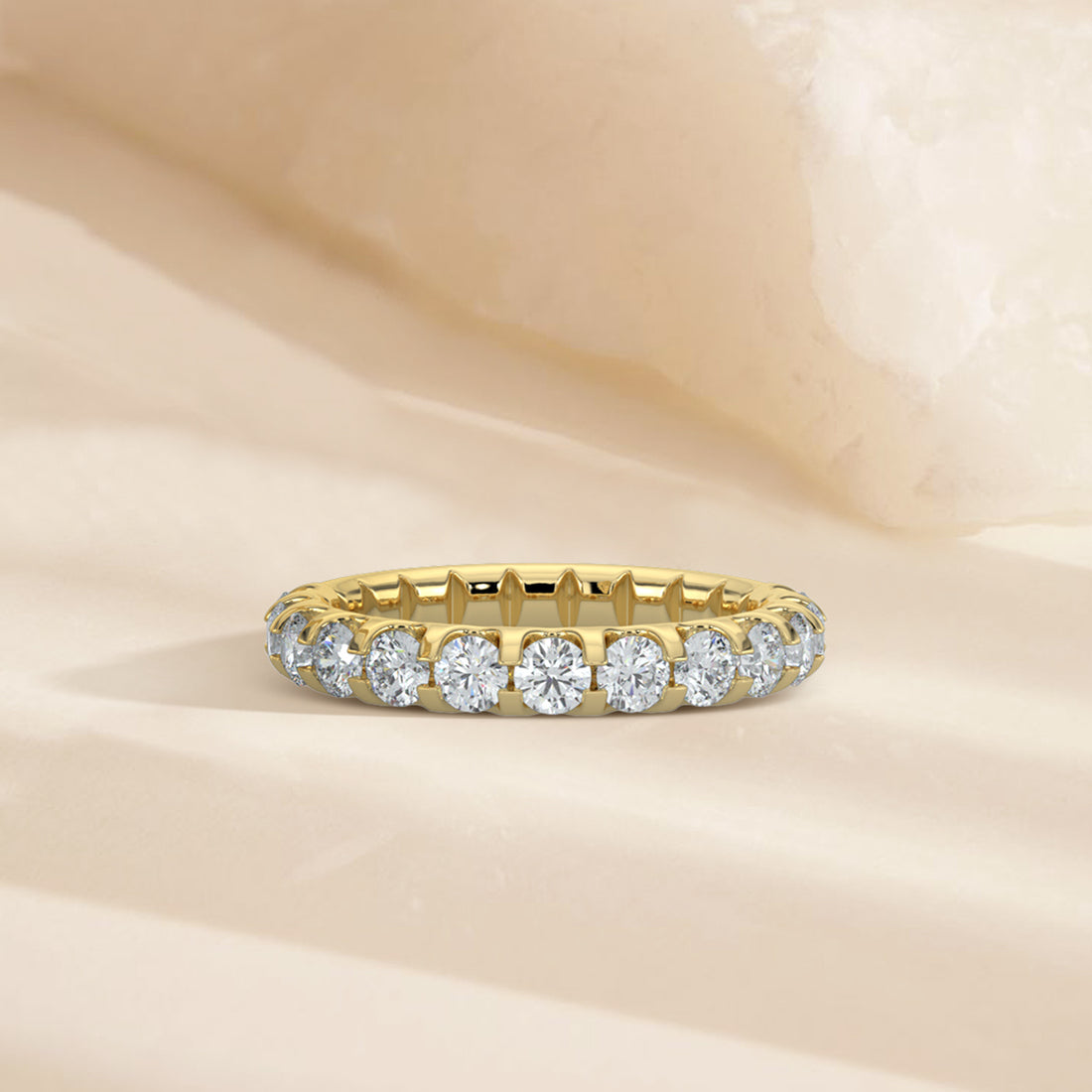 1.00 CTW Halfway Diamond Band In U-Prong Setting