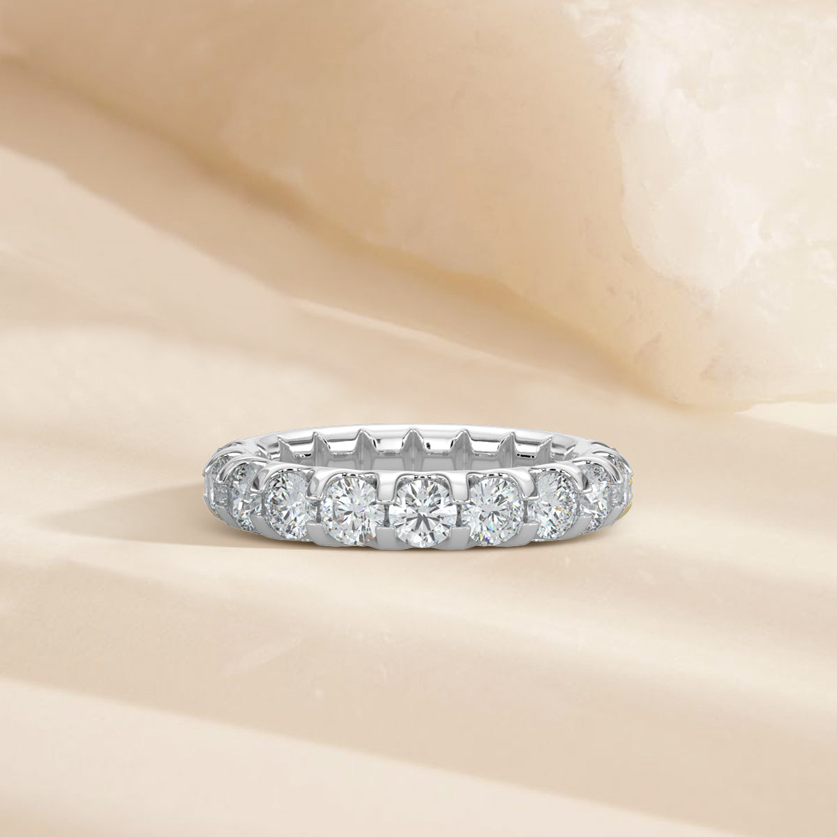 1.50 CTW Halfway Diamond Band In U-Prong Setting