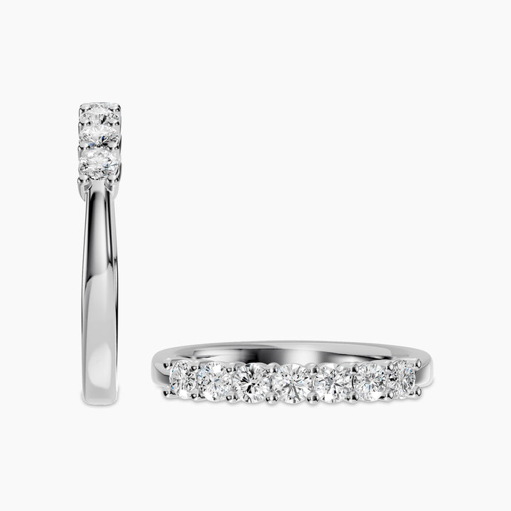 0.50 CTW Seven Stone Diamond Band In Dome Basket Setting