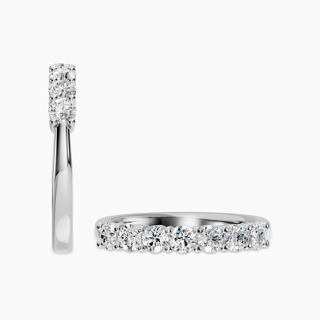 0.75 CTW Seven Stone Diamond Band In Dome Basket Setting