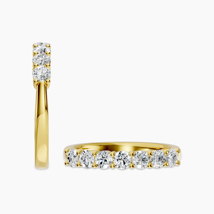 0.75 CTW Seven Stone Diamond Band In Dome Basket Setting